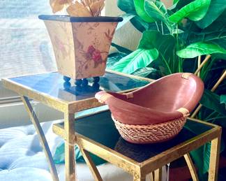 Gold side tables