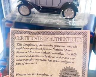 Authentic collectible toy cars