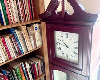Grandfather clock with display case space