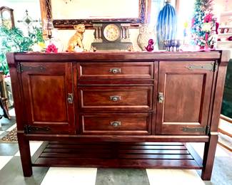 Large wood buffet cabinet