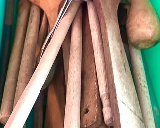 Wood cooking utensils