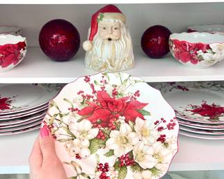 Cute floral Christmas dish set
