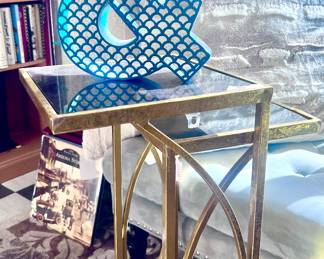 Gold side tables living room decor