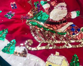 Christmas sequin tree skirt