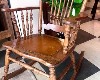 Vintage wood rocking chair
