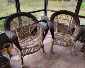 Vintage wicker rockers