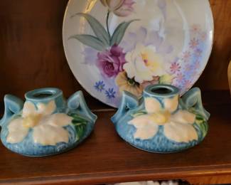 Roseville candlesticks