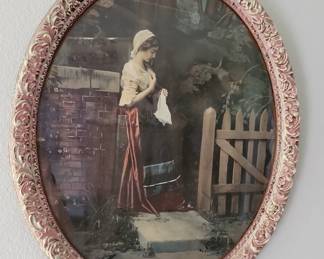 Antique framed print