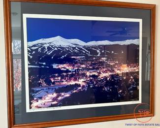 Signed Limited Edition Photo "Moonlight on Peak 8 and 7 Breckenridge Colorado" by STEVE TOHARI