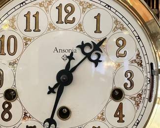 ANSONIA Gold Medallion Pendulum Wall Clock Model 818