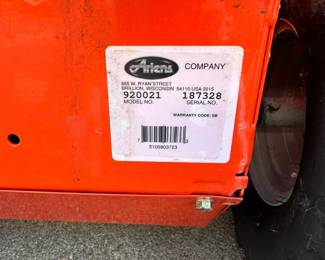 ARIENS Model 920021 Snowblower 