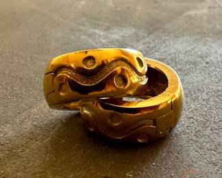 14K GOLD "Huggie" Hoop Earrings