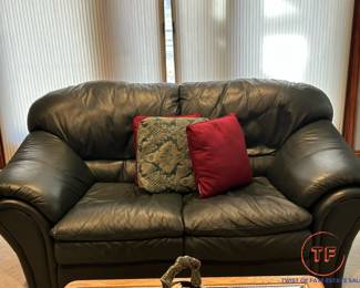 Custom Leather Loveseat