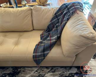 Custom Tufted Leather Sectional Sofa