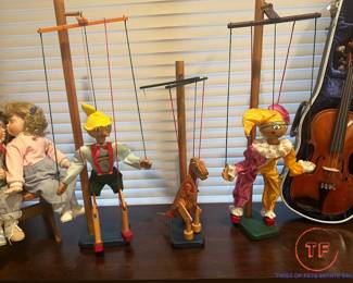 Vintage Marionettes on Stands
