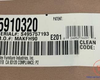 ASHLEY FURNITURE Leather Armchair with Matching Ottoman