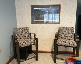 Cast Aluminum Billiard Barstools