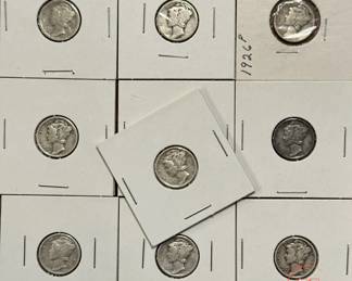 SILVER Mercury Dimes
