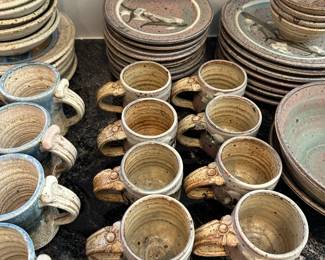 LARGE Collection of Pottery Pieces by JERRY KESSLER