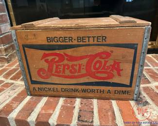 Vintage PEPSI-COLA Wood Crate