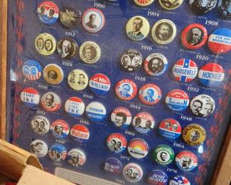 A large collection of Political Buttons, Cartoon, Statement, etc. 