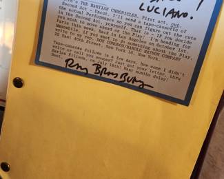 'The Martian Chronicles' Script - Attached Note signed by Ray Bradbury! 
