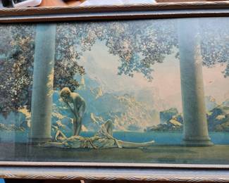 Antique Maxfield Parrish - 'Daybreak'.  Circa 1922. 