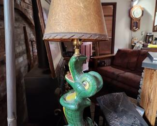 Unique Vintage Alligator Advertising Lamp