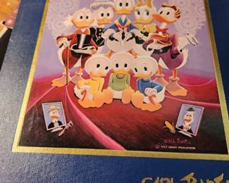 Signed and authenticated Publisher's Proof....Carl Barks - Disney Cartoonist for the Duck line! 