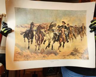 Frederick Remington prints - Several of them unframed.