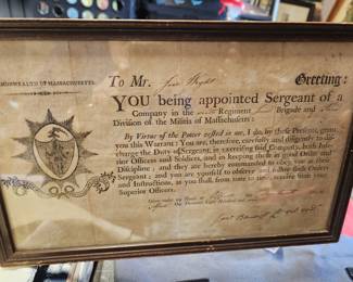 1806 Militia Promotion - Framed.