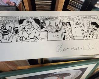 A piece of a comic strip by and signed Trina Robbins