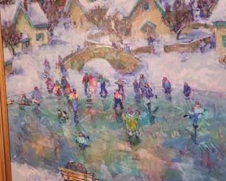 Scott Switzer Original Oil - Highly listed Artist - 'The Frozen Pond'