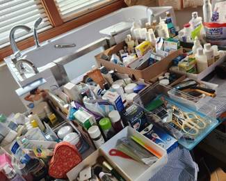 A Primary Bathroom filled with Cosmetics and other wonders! 
