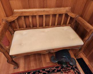 Entry Way Bench  - Mr. Turtle sculpture is hiding. 