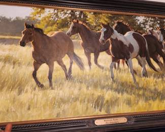 Fabulous Original by highly listed noted artist Tom Browning - 'Morning Romp'.  Great energy!