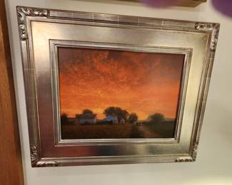 Highly listed Artist Raymond Knaub - 'Farm Road'. 