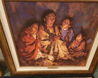 Giclee by Howard Turpning - 'Grandfather Speaks'. 