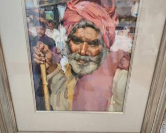 Original - 'Sikh with Red Turban' - Delbert Gish