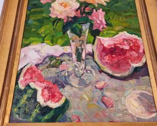 'Watermelon with Roses' by listed artist Scott Switzer.
