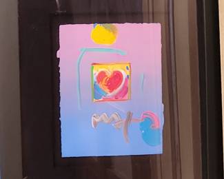 Original by Peter Max - Authentication on back. Sorry about the reflection. Signed. 