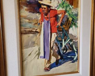 Listed Artist Richard Schiele - 'Red Shirt'. 