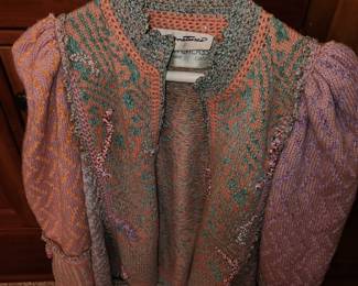 We have three Vintage/Rare Anne Fewlass handmade circa 1980's sweaters....a collector's dream for sure! 