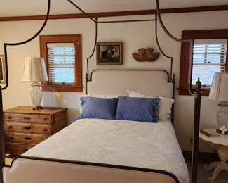 Queen Canopy Bed and Queen Mattress/Box Spring 