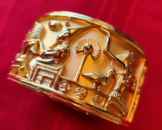 Elizabeth Taylor 1993 signed Egyptian Revival Bracelet