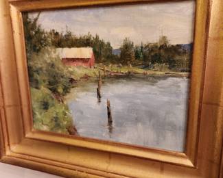 David Riedel Original Oil 'Trask River Estuary'