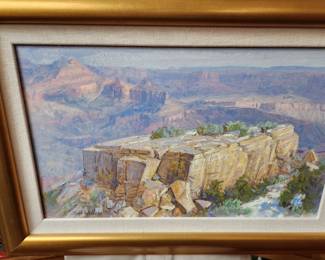 A 'plein air' Oil by Curt Walters of the Grand Canyon. Highly listed artist. 