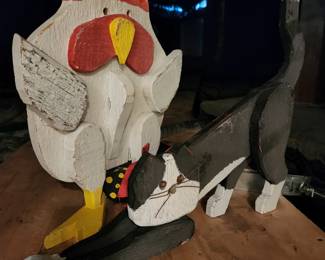 Chicken and a Cat - to separate pieces. 