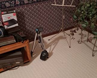 Camera Stand, Camera; Silk Plant in Wrought Iron Frame; Music Stand and much more!