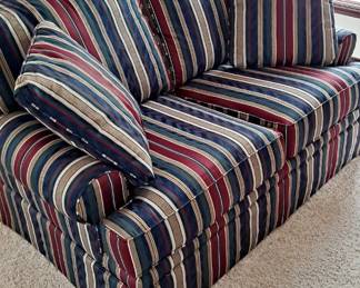 Berne Furniture Striped Loveseat -- Very Clean!
